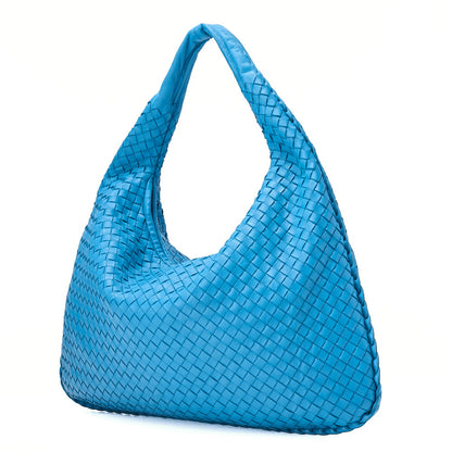 BOTTEGA VENETA Bottega Veneta Handbag Intrecciato Lambskin Light Blue -Tone Hardware, Pre-Owned
