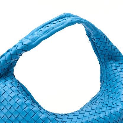 BOTTEGA VENETA Bottega Veneta Handbag Intrecciato Lambskin Light Blue -Tone Hardware, Pre-Owned