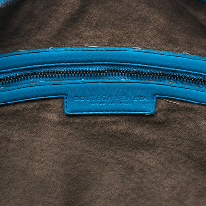 BOTTEGA VENETA Bottega Veneta Handbag Intrecciato Lambskin Light Blue -Tone Hardware, Pre-Owned