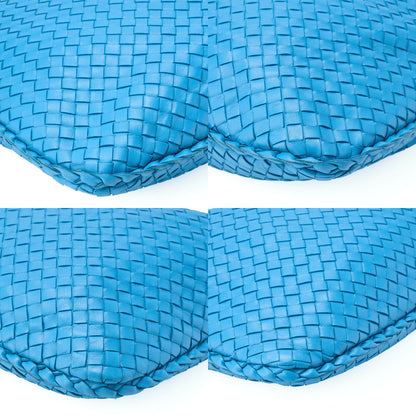 BOTTEGA VENETA Bottega Veneta Handbag Intrecciato Lambskin Light Blue -Tone Hardware, Pre-Owned