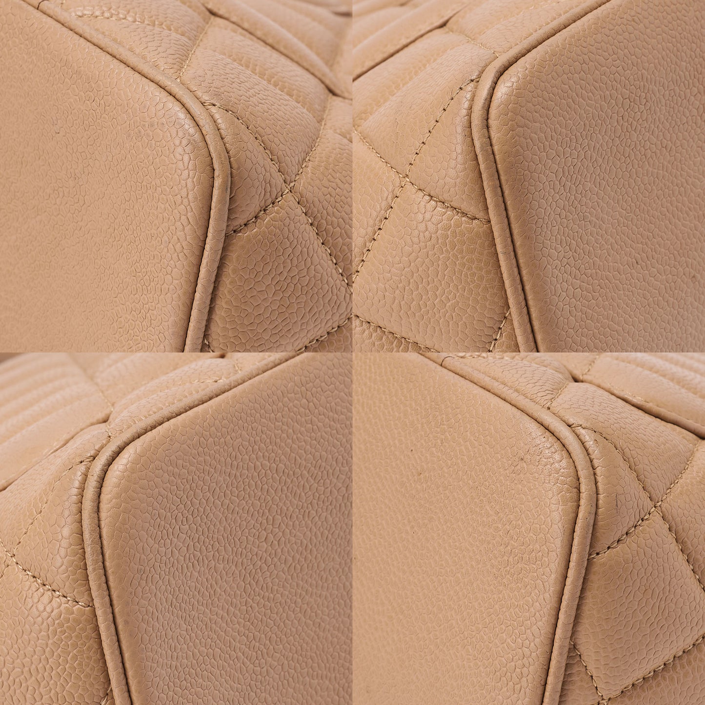 CHANEL Chanel Matelasse Reissue Tote Bag Caviar Skin Beige Gold-Tone Hardware, Pre-Owned