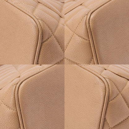 CHANEL Chanel Matelasse Reissue Tote Bag Caviar Skin Beige Gold-Tone Hardware, Pre-Owned