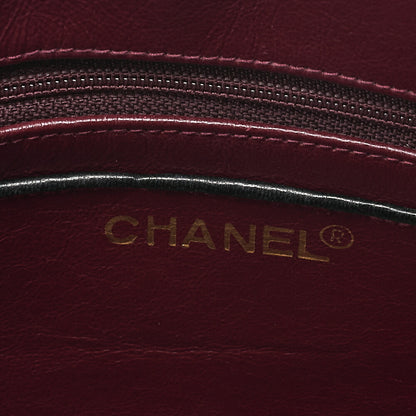 CHANEL Matelasse with Pull Charm Round Double Chain Shoulder Bag Lambskin Black Gold-Tone Hardware, Pre-Owned