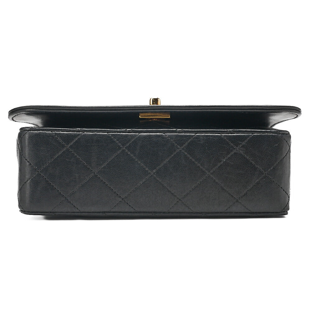 CHANEL Lambskin Minimat Telass? Full Flap Bijou Chain Shoulder Black Gold-Tone Hardware, Pre-Owned