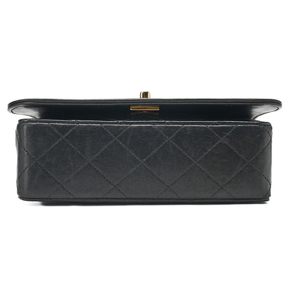 CHANEL Lambskin Minimat Telass? Full Flap Bijou Chain Shoulder Black Gold-Tone Hardware, Pre-Owned