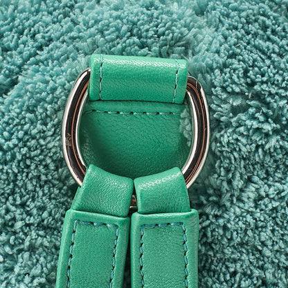 CHANEL Boa x Lambskin Turn Lock Chain Backpack Green Silver-Tone Hardware, Pre-Owned