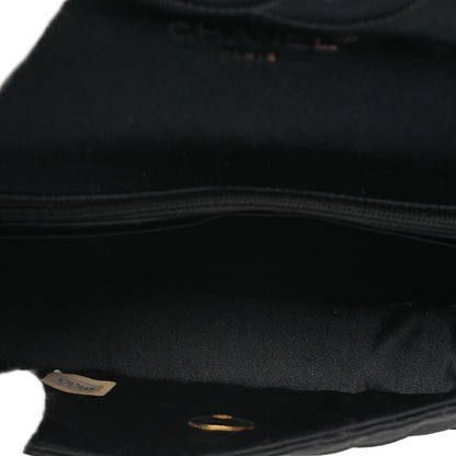 CHANEL Chanel Matelasse Chain Shoulder Satin Black Gold-Tone Hardware, Pre-Owned