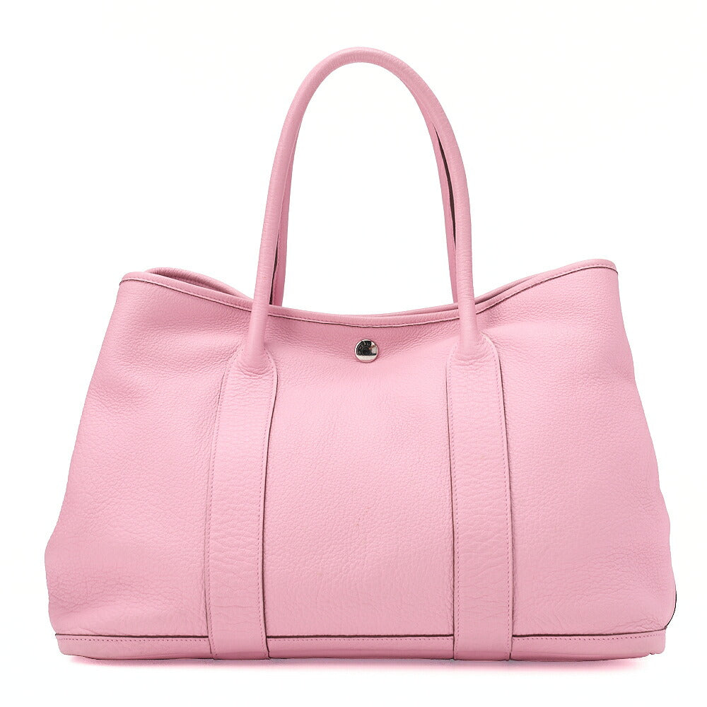 Hermes Hermes Garden Party PM Negonda Tote Bag Rose Sakura Silver-Tone Hardware, Pre-Owned