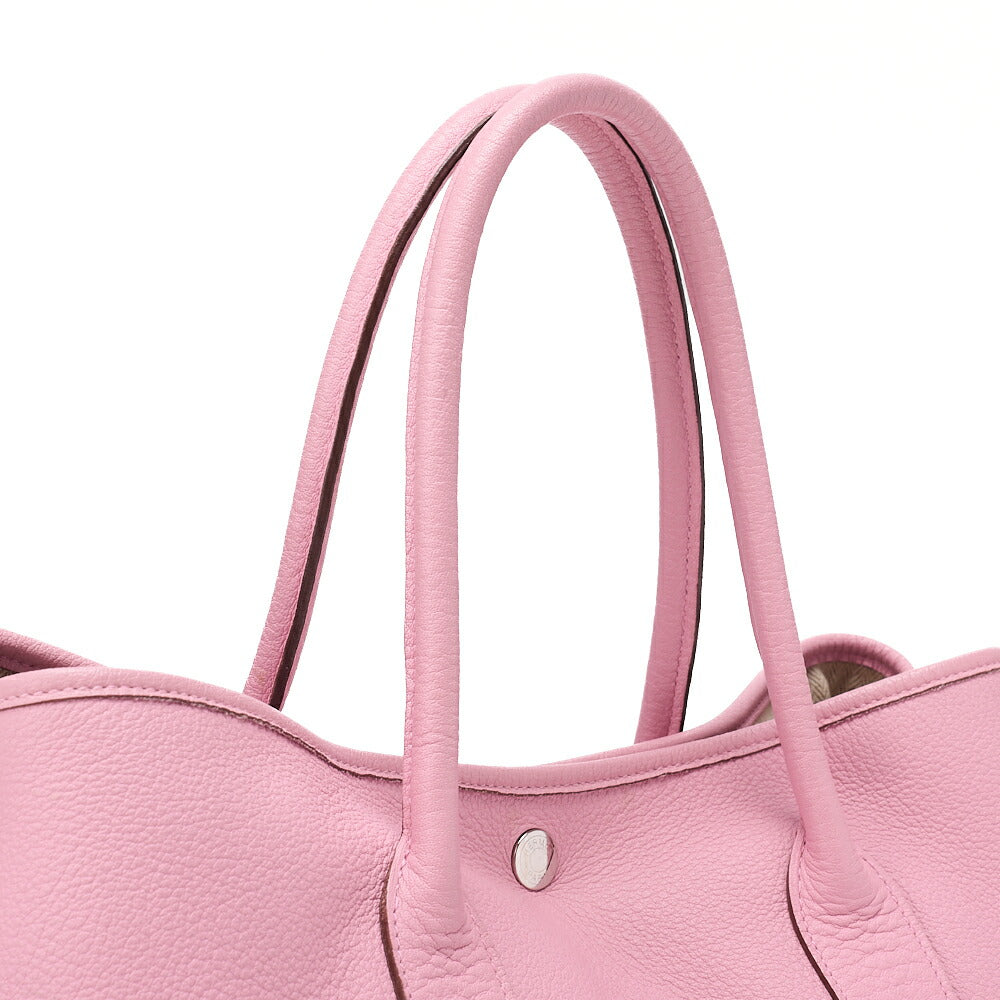 Hermes Hermes Garden Party PM Negonda Tote Bag Rose Sakura Silver-Tone Hardware, Pre-Owned