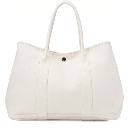 Hermes Hermes Garden Party PM Negonda Tote Bag White Silver-Tone Hardware, Pre-Owned