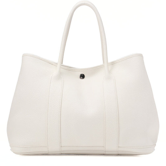 Hermes Hermes Garden Party PM Negonda Tote Bag White Silver-Tone Hardware, Pre-Owned
