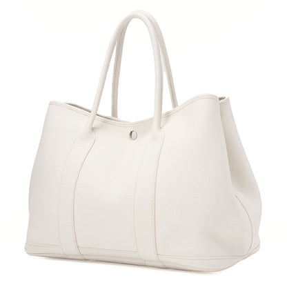 Hermes Hermes Garden Party PM Negonda Tote Bag White Silver-Tone Hardware, Pre-Owned