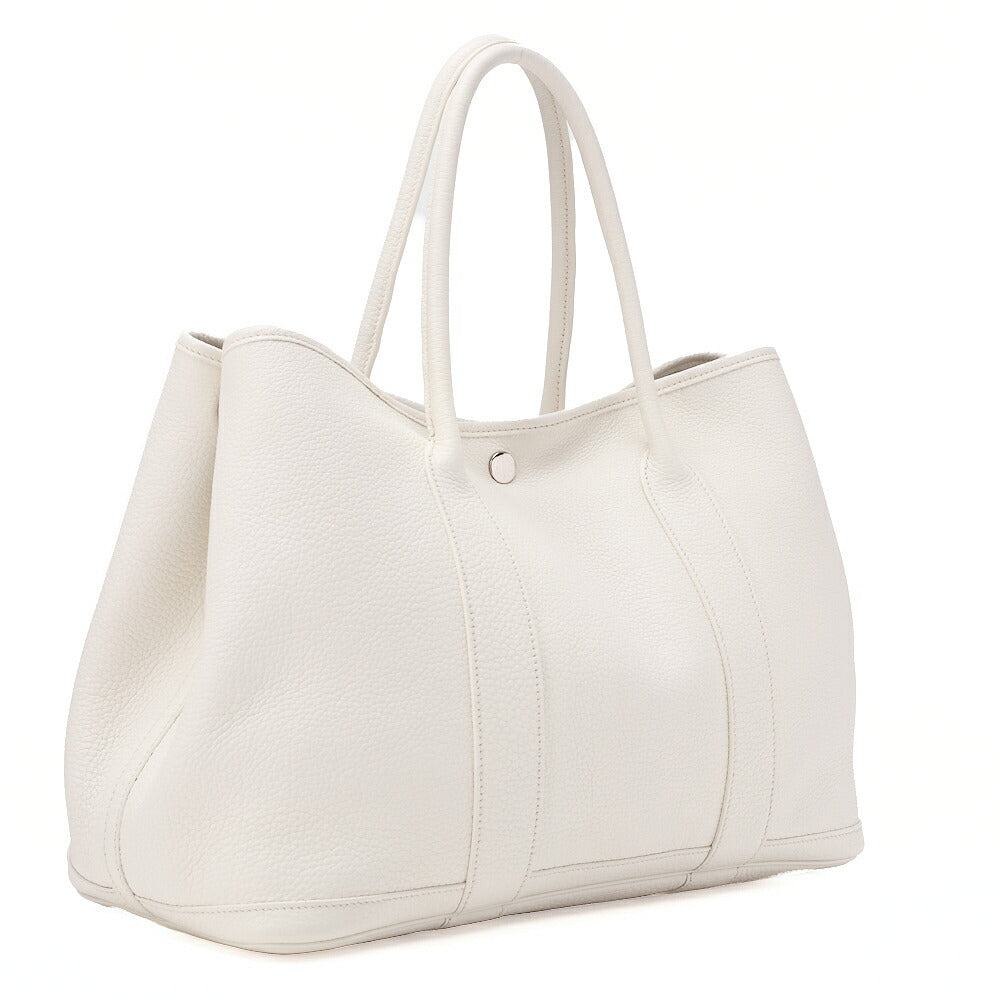 Hermes Hermes Garden Party PM Negonda Tote Bag White Silver-Tone Hardware, Pre-Owned