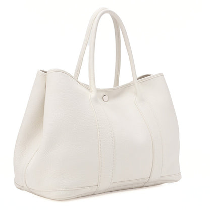 Hermes Hermes Garden Party PM Negonda Tote Bag White Silver-Tone Hardware, Pre-Owned