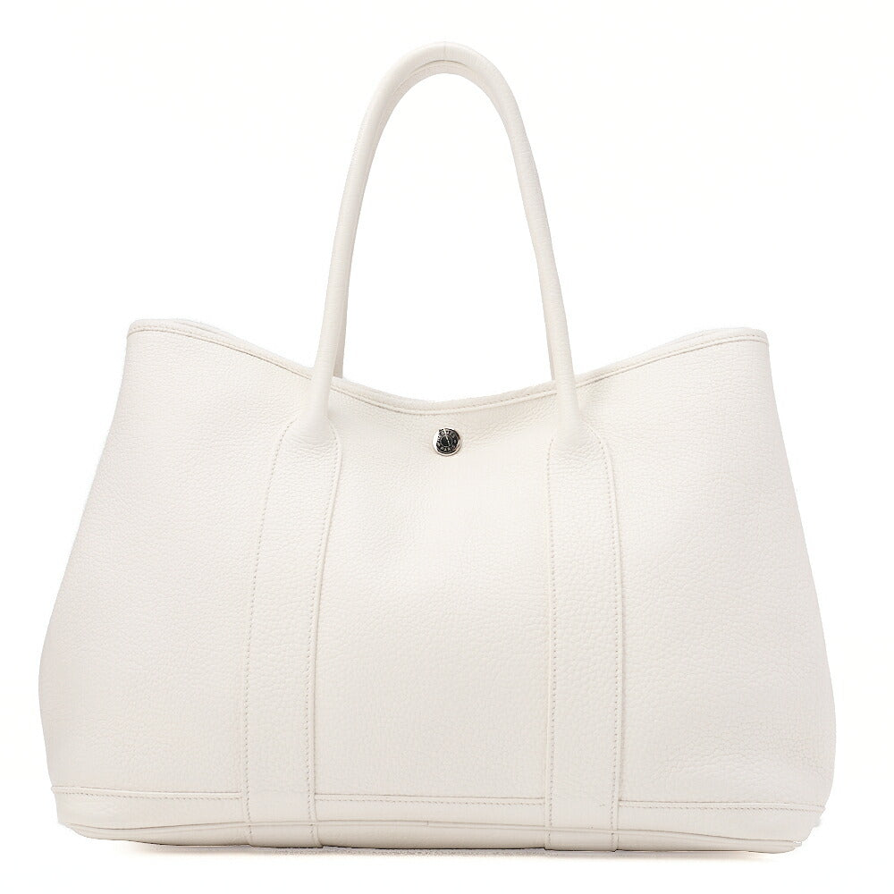 Hermes Hermes Garden Party PM Negonda Tote Bag White Silver-Tone Hardware, Pre-Owned