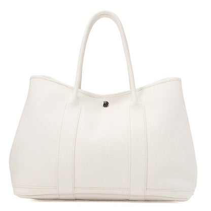 Hermes Hermes Garden Party PM Negonda Tote Bag White Silver-Tone Hardware, Pre-Owned