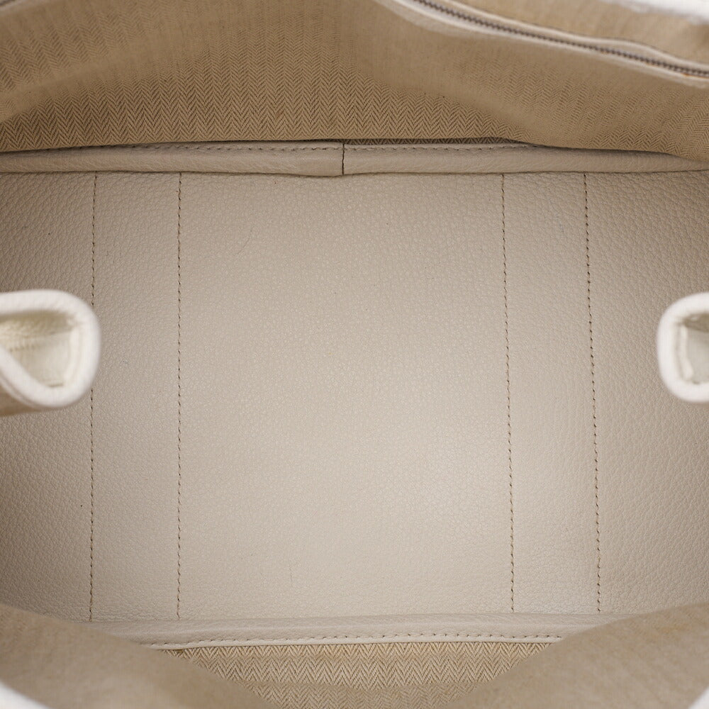 Hermes Hermes Garden Party PM Negonda Tote Bag White Silver-Tone Hardware, Pre-Owned
