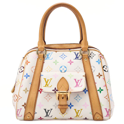 LOUIS VUITTON Louis Vuitton Monogram Handbag Priscilla M40096 White Multicolor Gold-Tone Hardware, Pre-Owned