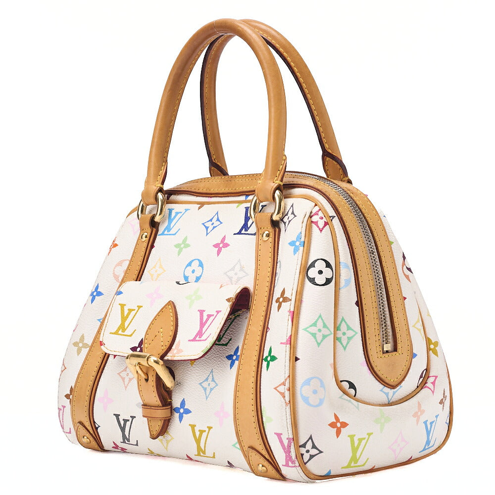 LOUIS VUITTON Louis Vuitton Monogram Handbag Priscilla M40096 White Multicolor Gold-Tone Hardware, Pre-Owned