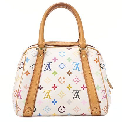 LOUIS VUITTON Louis Vuitton Monogram Handbag Priscilla M40096 White Multicolor Gold-Tone Hardware, Pre-Owned