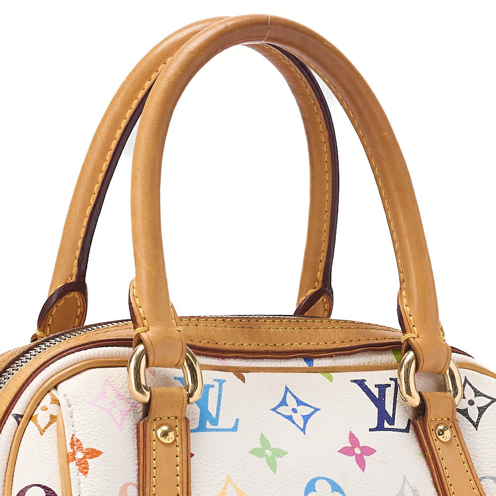 LOUIS VUITTON Louis Vuitton Monogram Handbag Priscilla M40096 White Multicolor Gold-Tone Hardware, Pre-Owned