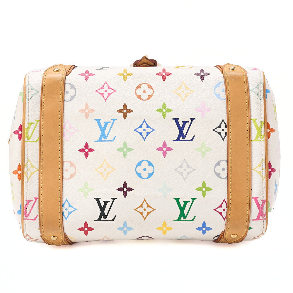 LOUIS VUITTON Louis Vuitton Monogram Handbag Priscilla M40096 White Multicolor Gold-Tone Hardware, Pre-Owned