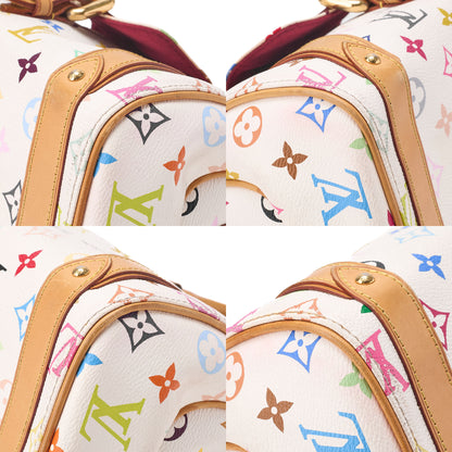 LOUIS VUITTON Louis Vuitton Monogram Handbag Priscilla M40096 White Multicolor Gold-Tone Hardware, Pre-Owned