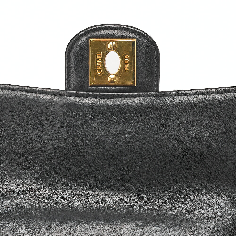 CHANEL Lambskin Minimat Telass? Parent-Child Bag Child Only Handbag Black Gold-Tone Hardware, Pre-Owned