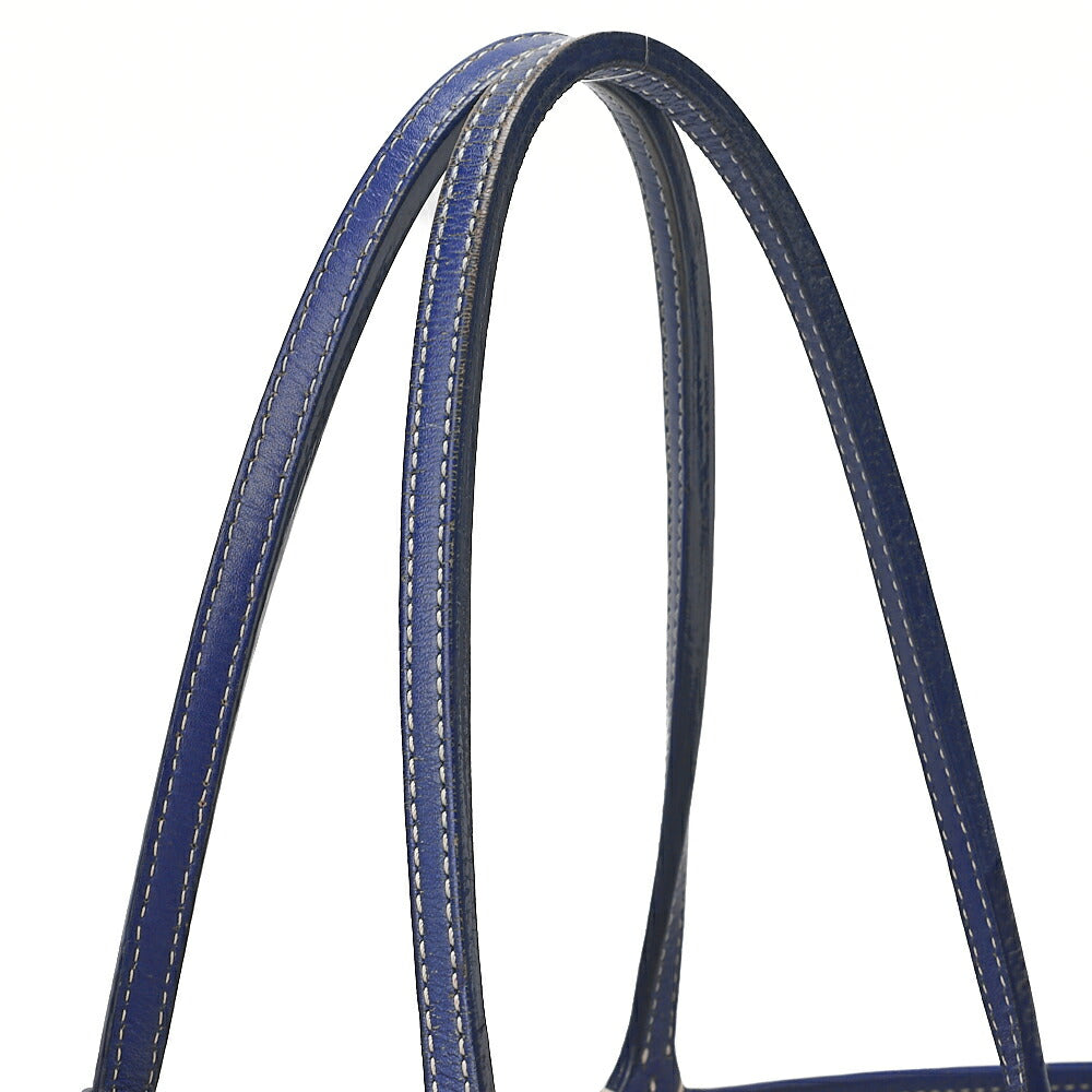 GOYARD Saint Louis PM Tote Bag Coated Canvas Navy Silver-Tone Hardware, Pre-Owned