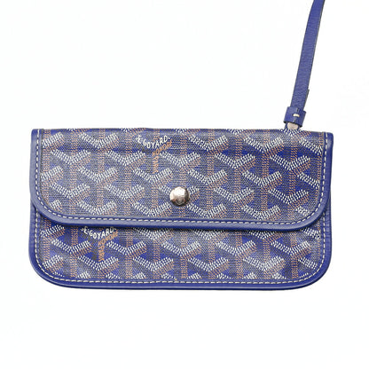 GOYARD Saint Louis PM Tote Bag Coated Canvas Navy Silver-Tone Hardware, Pre-Owned