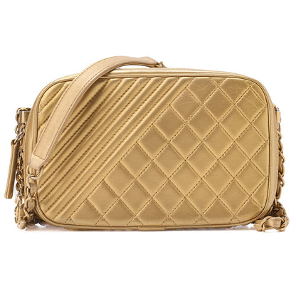 CHANEL Lambskin Cocoboy Camera Bag Chain Shoulder Gold Gold-Tone Hardware, Pre-Owned