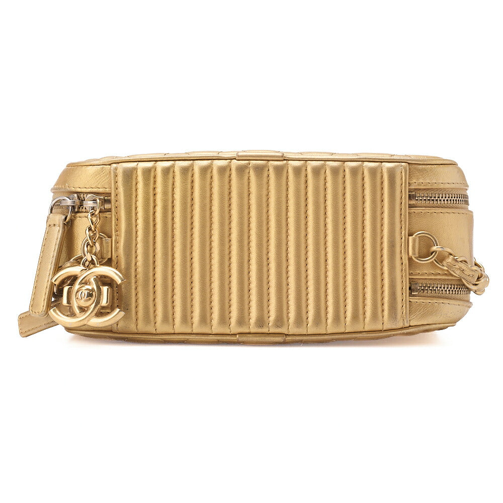 CHANEL Lambskin Cocoboy Camera Bag Chain Shoulder Gold Gold-Tone Hardware, Pre-Owned