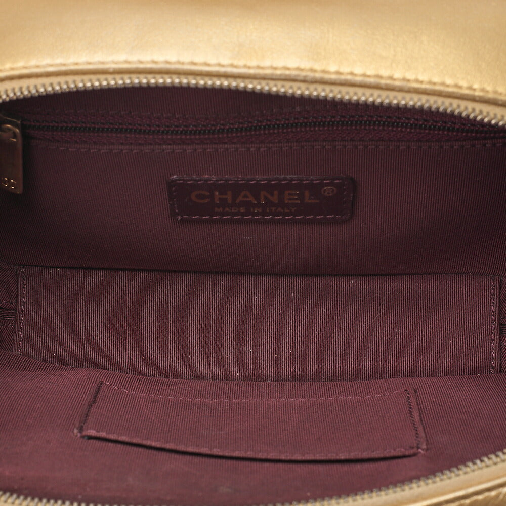 CHANEL Lambskin Cocoboy Camera Bag Chain Shoulder Gold Gold-Tone Hardware, Pre-Owned