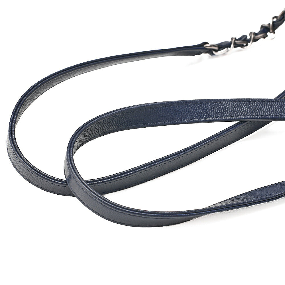 CHANEL Caviar Skin x Tweed Turn Lock Chain Backpack Navy x Multicolor Silver-Tone Hardware, Pre-Owned