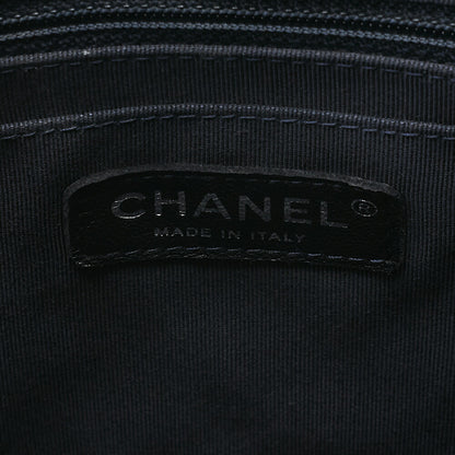 CHANEL Caviar Skin x Tweed Turn Lock Chain Backpack Navy x Multicolor Silver-Tone Hardware, Pre-Owned