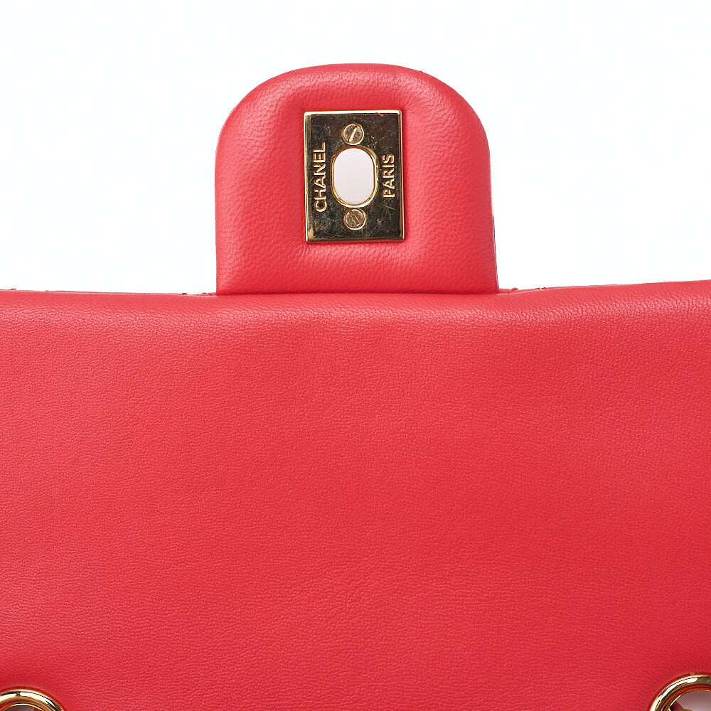 CHANEL Lambskin Matelasse Turn Lock Chain Backpack Rose Pink Gold-Tone Hardware, Pre-Owned