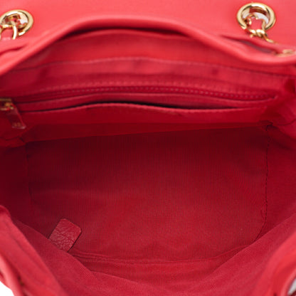 CHANEL Lambskin Matelasse Turn Lock Chain Backpack Rose Pink Gold-Tone Hardware, Pre-Owned