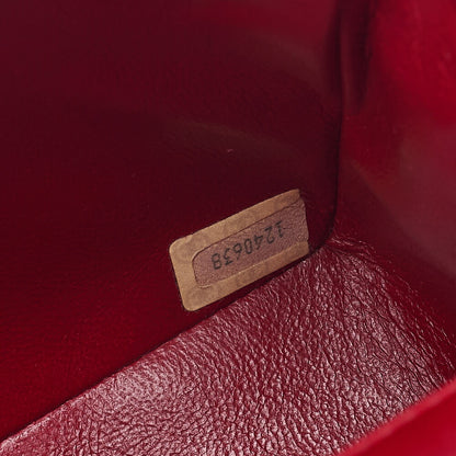 CHANEL Chain Shoulder Bag Minimat Telass? 17cm Lambskin Red Gold-Tone Hardware, Pre-Owned
