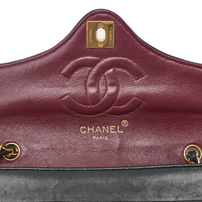 CHANEL Lambskin Mini Matette Design Flap Chain Shoulder Black Gold-Tone Hardware, Pre-Owned