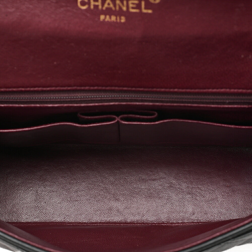 CHANEL Lambskin Mini Matette Design Flap Chain Shoulder Black Gold-Tone Hardware, Pre-Owned
