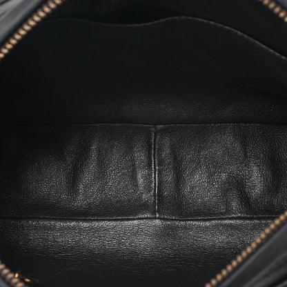 CHANEL Lambskin Matelasse Outside Flap with Fringe Bijou Chain Shoulder Black Gold-Tone Hardware, Pre-Owned