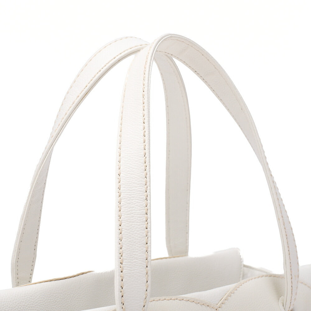 CHANEL Coco Mark Large Coco Mark Shoulder Bag Caviar Skin White Gold-Tone Hardware, Pre-Owned
