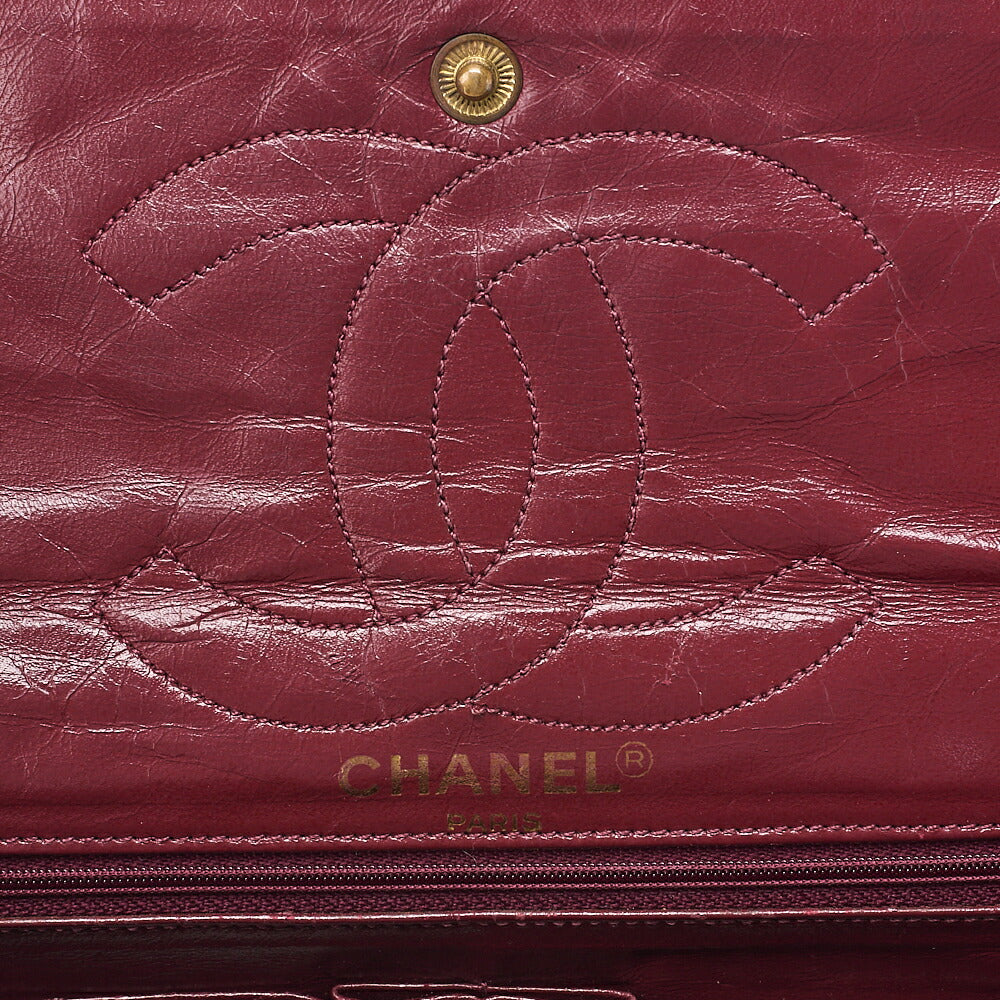 CHANEL Lambskin Matelasse Paris Limited Double Flap Chain Shoulder Bag Black Gold x Silver-Tone Hardware, Pre-Owned