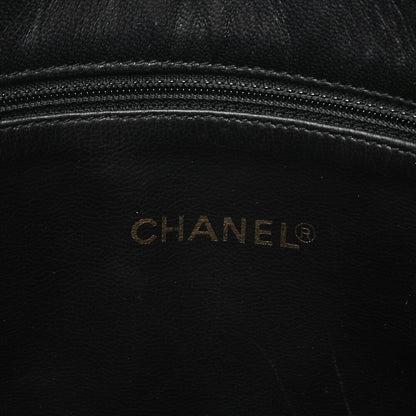 CHANEL Matelasse Chain Shoulder with Ball Charm Lambskin Black Gold-Tone Hardware, Pre-Owned