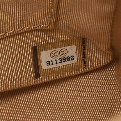 CHANEL Tote Bag Matelasse Caviar Skin Beige PST Gold-Tone Hardware, Pre-Owned