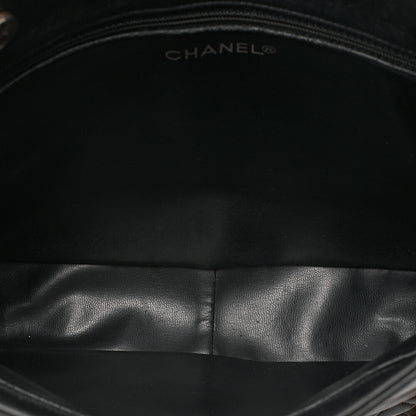 CHANEL Matelasse Double Chain Shoulder with Pull Charm Lambskin Black Gold-Tone Hardware, Pre-Owned