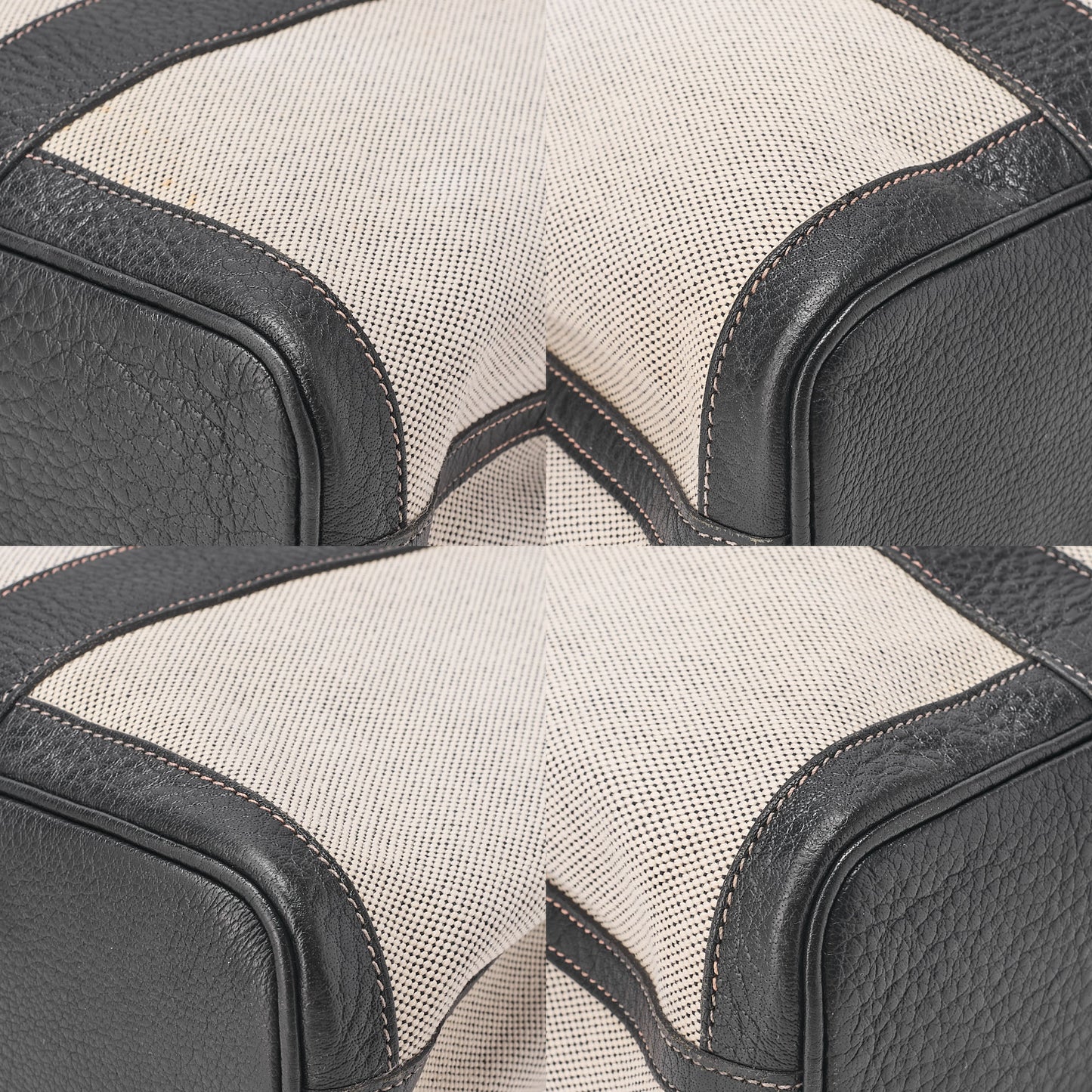 Hermes Hermes Garden File MM Toile Officer Tote Bag Gray x Black Silver-Tone Hardware, Pre-Owned