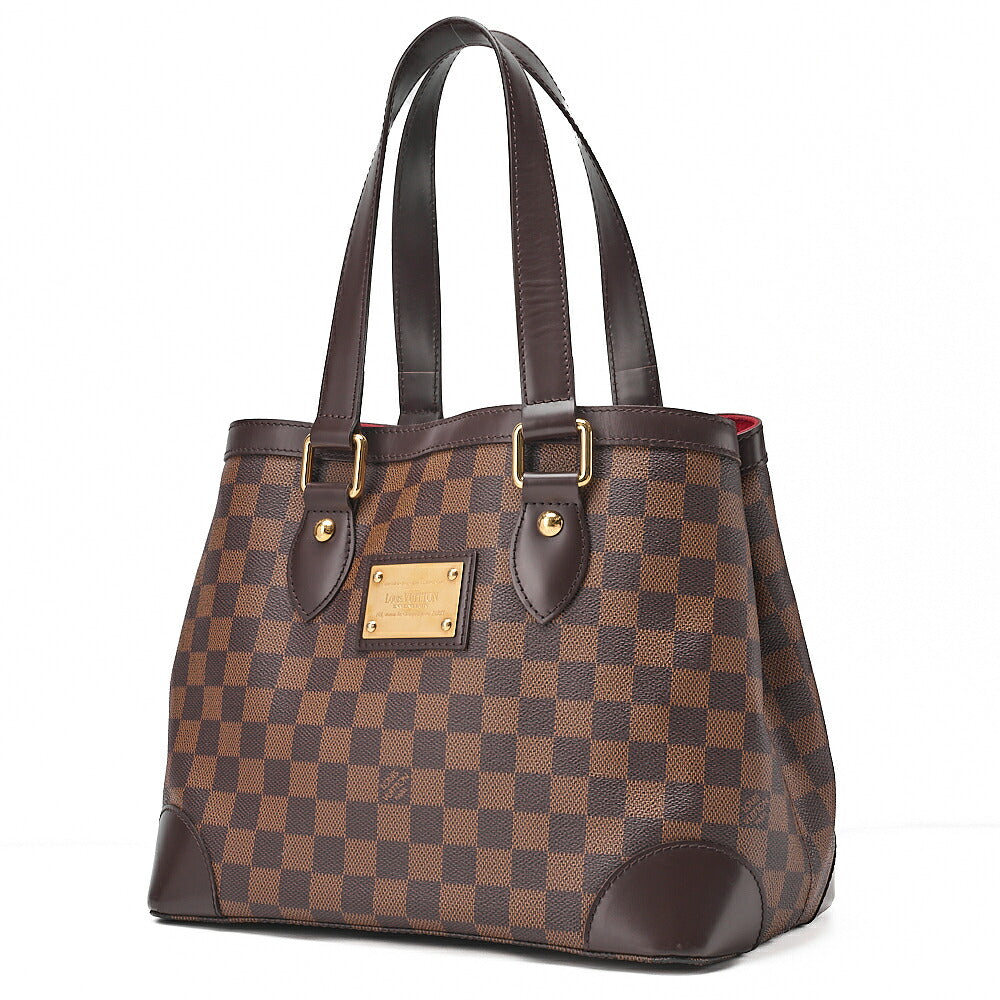LOUIS VUITTON Louis Vuitton Damier Hampstead PM Tote Bag N51205 Brown Gold-Tone Hardware, Pre-Owned