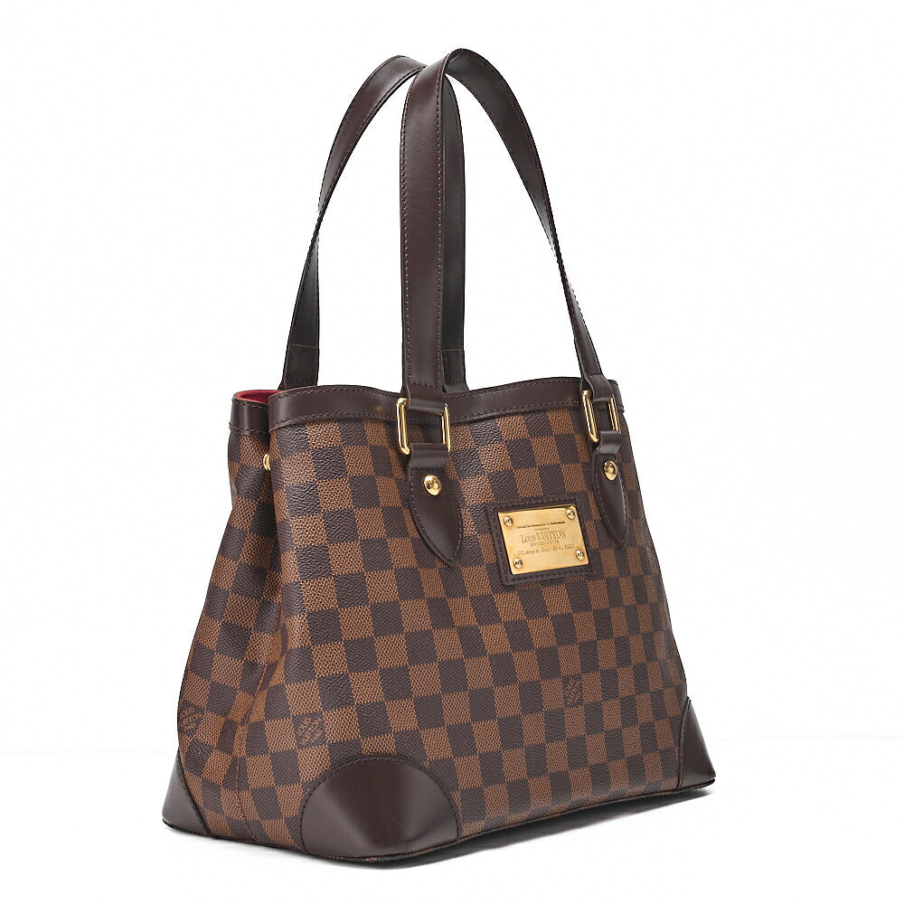 LOUIS VUITTON Louis Vuitton Damier Hampstead PM Tote Bag N51205 Brown Gold-Tone Hardware, Pre-Owned
