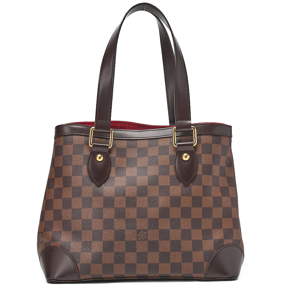 LOUIS VUITTON Louis Vuitton Damier Hampstead PM Tote Bag N51205 Brown Gold-Tone Hardware, Pre-Owned
